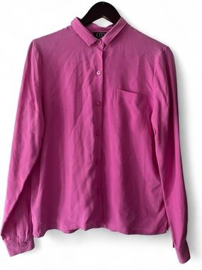 Magenta City Silk Blouse 100% - Size Medium